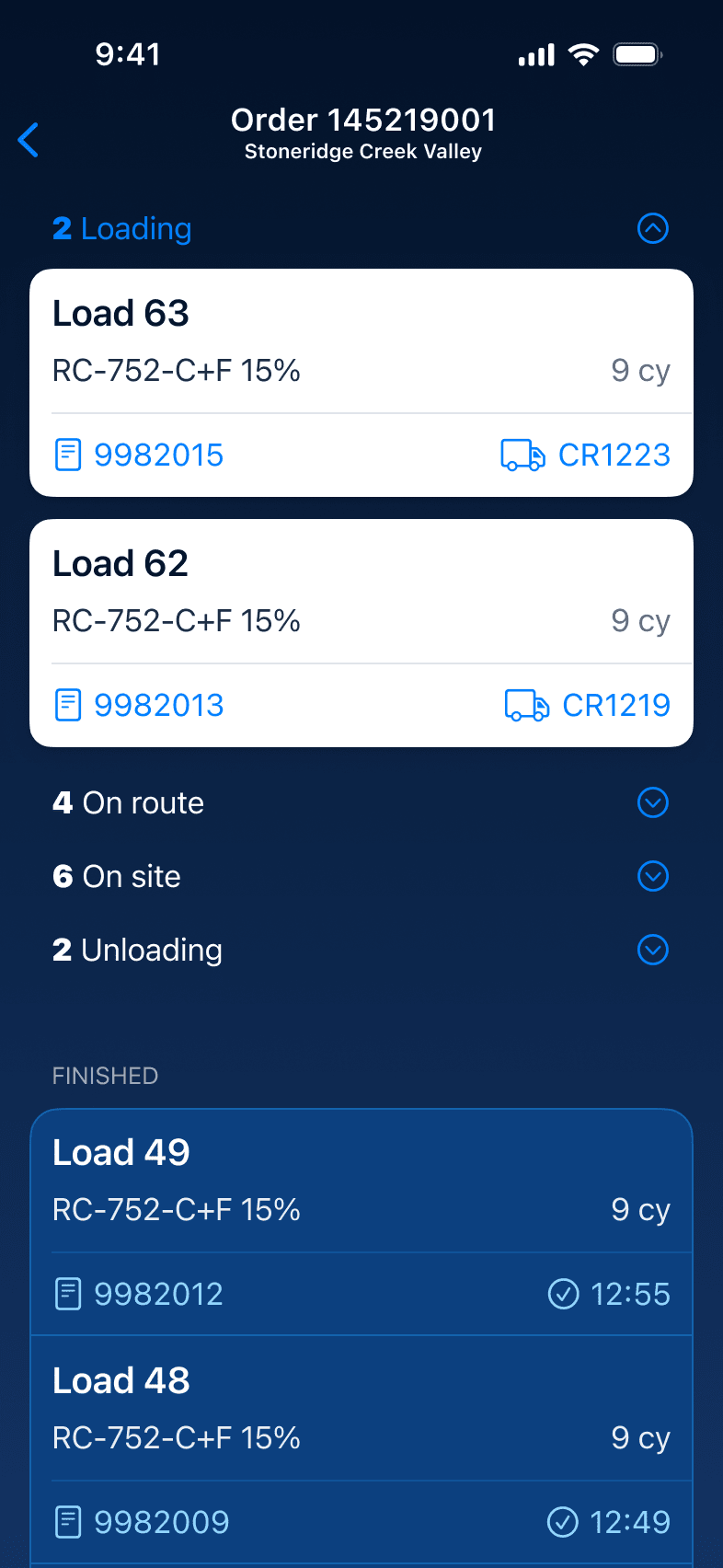 CEMEX Track iphone design, delivery timeline